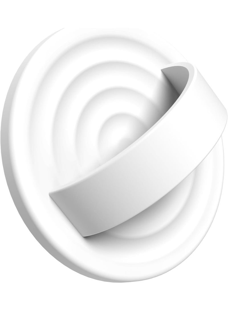 Upgraded Magnetic Phone Grip – Compatible with Mag-Safe, Silicone Removable Loop Grip, Finger Ring Holder for iPhone Pro Max/Plus/16/15/14/13/12, Back of Phone Grip (White) - Image 1